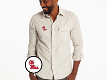 Load image into Gallery viewer, Ole Miss - Corduroy Pearl Snap - Ole Miss Stack - Silver Fox