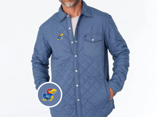 Load image into Gallery viewer, Kansas - Quilted Shacket - Jayhawk - Slate Blue -1