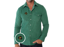Load image into Gallery viewer, Notre Dame - Corduroy Pearl Snap - Shamrock - Deep Sea