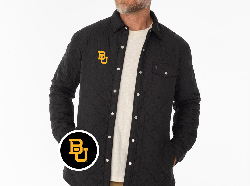 Baylor - Quilted Shacket - BU Interlock - Black