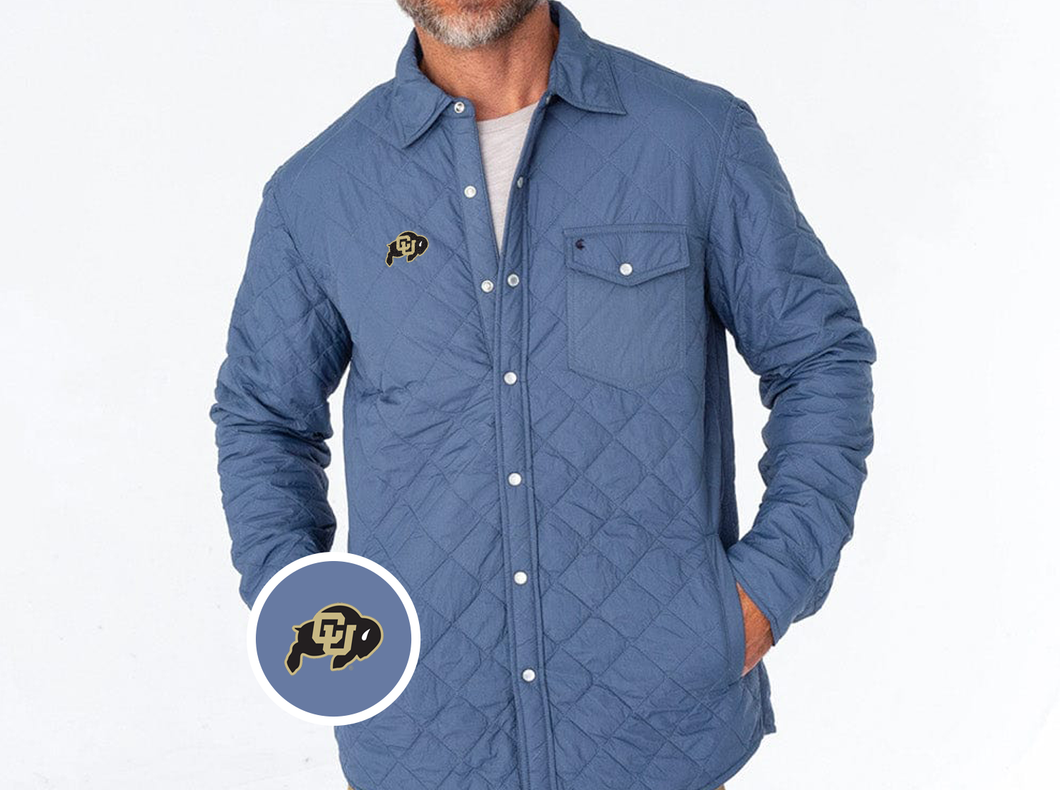 Colorado - Quilted Shacket - Buffalo - Slate Blue -1