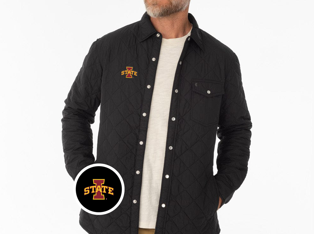 Iowa State - Quilted Shacket - I State - Black -1