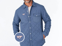 Load image into Gallery viewer, Virginia Tech - Quilted Shacket - VT - Slate Blue - 1

