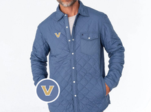 Load image into Gallery viewer, Vanderbilt - Quilted Shacket - V - Slate Blue -1
