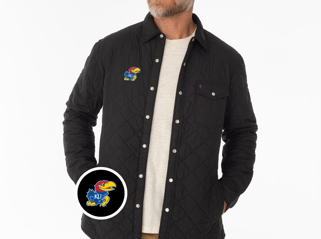 Kansas - Quilted Shacket - Jayhawk - Black -1