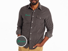 Load image into Gallery viewer, Tulane University - Corduroy Pearlsnap - Wordmark - Charcoal
